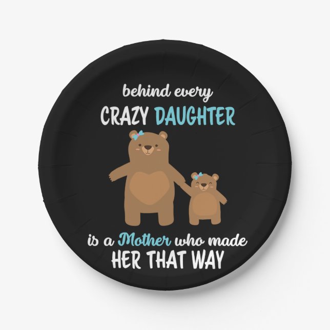 Plato De Papel Madre Detrás De Cada Hija Descabellada Es Madre (Anverso)