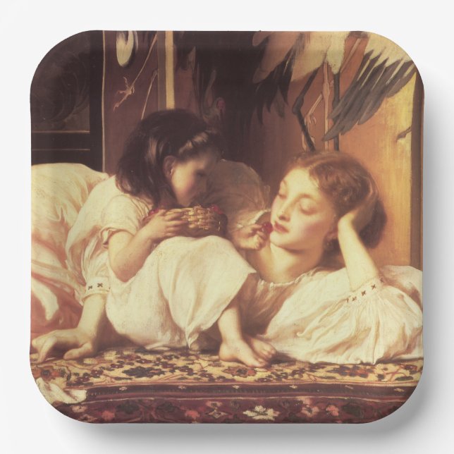Plato De Papel Madre e hijo (mujer y su hija) (Anverso)