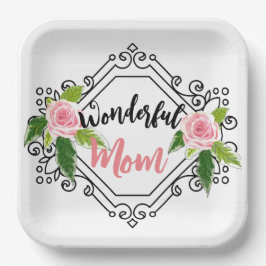 Plato De Papel Madre maravillosa