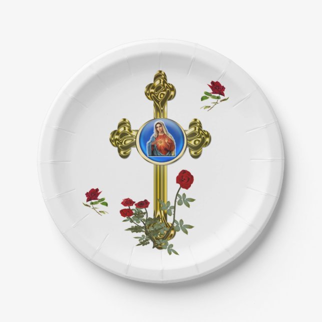 Plato De Papel Madre María (Anverso)