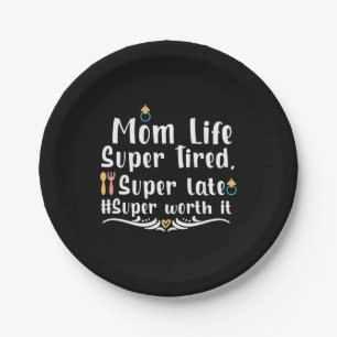 Plato De Papel Madre Regalo Mamá Vida Supertierna
