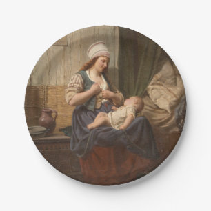 Plato De Papel Madre sosteniendo a su hijo (por Rudolf Jordan)