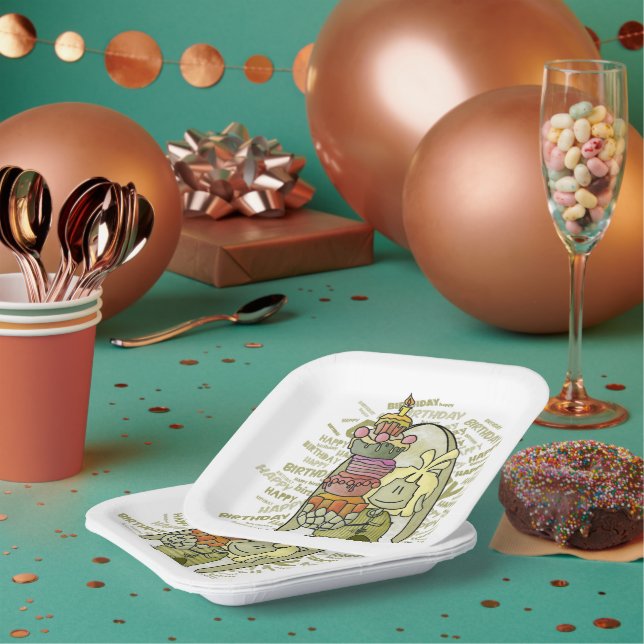 Plato De Papel Mael - Happy Birthday  (Multi)