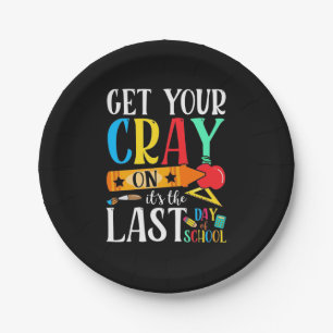 Plato De Papel Maestra El Último Día De La Escuela