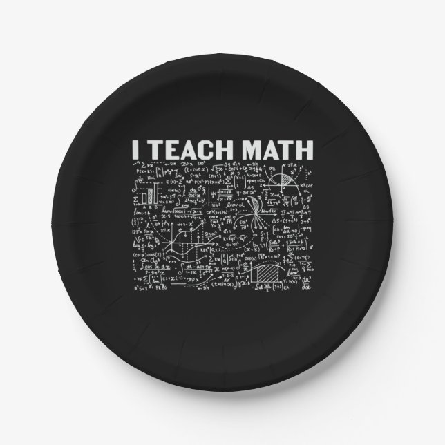 Plato De Papel Maestra: Enseño matemática (Anverso)