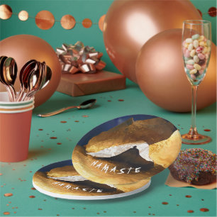 Plato De Papel Maestro Reiki del instructor de meditación de yoga