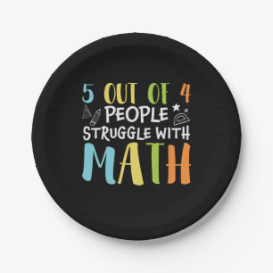 Plato De Papel Maestros de matemáticas luchan con matemáticas
