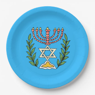 Plato De Papel Magen persa David Menorah
