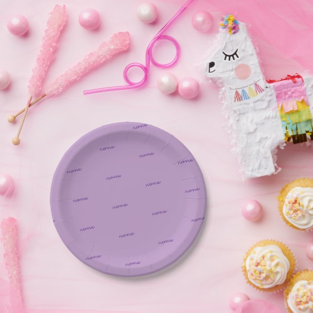 Plato De Papel Magenta personalizado (Fiesta)