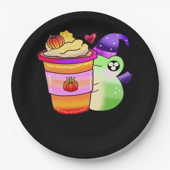 Plato De Papel Magia Calabaza Spice Potion Latte Lover (Anverso)
