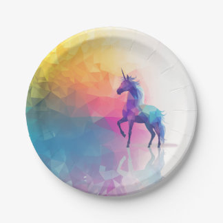 Plato De Papel Magia de Unicornio