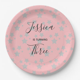 Plato De Papel Magia Star cumpleaños Baby Girl Paper Plate
