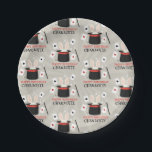 Plato De Papel Magic Show Magician Kids Birthday Custom Name<br><div class="desc">Un adorable espectáculo mágico de diseño de fiestas de cumpleaños para niños magos. Una hermosa magia muestra un diseño temático que se puede personalizar a tus detalles. Favoritos de cumpleaños, decoración y regalos de magia. Perfecto para los amantes de los espectáculos de magia, los magos y los diseños de los...</div>