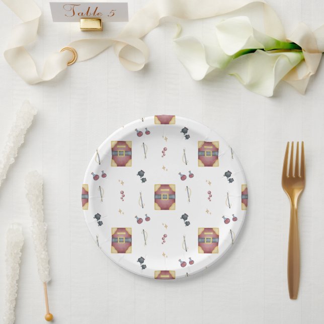 Plato De Papel Magic Spell Books Witchcraft Kids Birthday (Boda)