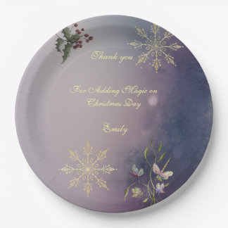 Plato De Papel Magical Christmas Glow Christmas Birthday plates