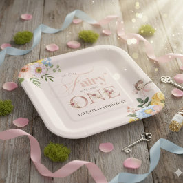Plato De Papel Magical Fairy Floral Garden Pixie Girls Birthday