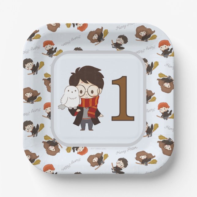 Plato De Papel Magical HARRY POTTER™ y Hogwarts Cumpleaños (Anverso)