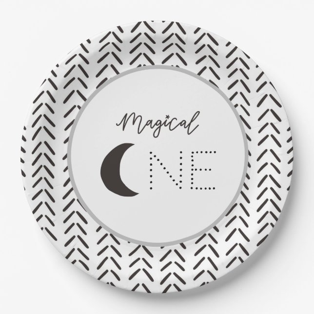 Plato De Papel Magical One Happy Birthday Plates Galaxia (Anverso)