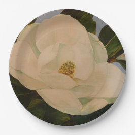 Plato De Papel Magnolia Bloom