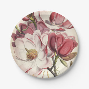 Plato De Papel Magnolia - colección de Botanicals