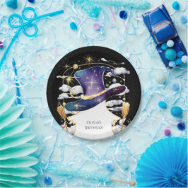 Plato De Papel Mago mágico de diversión en sala cumpleaños