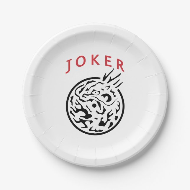 Plato De Papel Mah Jongg Joker Paper Dish (Anverso)