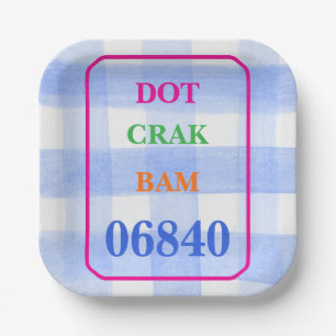 Plato De Papel Mahjong Dot Crak Bam