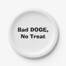 Plato De Papel Mala DOGE, Sin Galleta