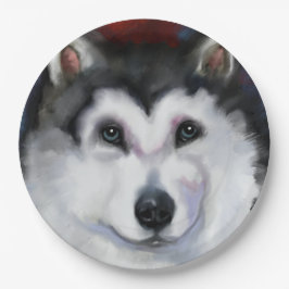 PLATO DE PAPEL MALAMUTE DE ALASKA