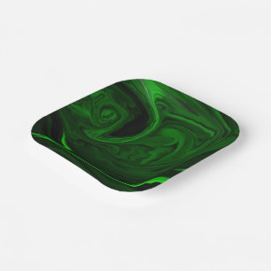 Plato De Papel malaquita verde textura