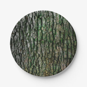 Plato De Papel Maletero de árbol (corteza de madera)