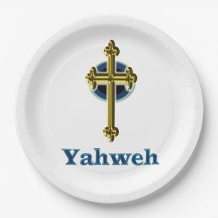 Plato De Papel Maletines de teléfono de Yahweh y fundas de laptop