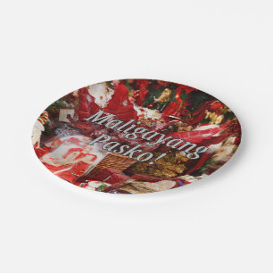Plato De Papel ¡Maligayang Pasko! Feliz Navidad en Tagalog wf