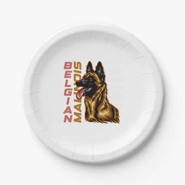 Plato De Papel Malinois belga (Anverso)