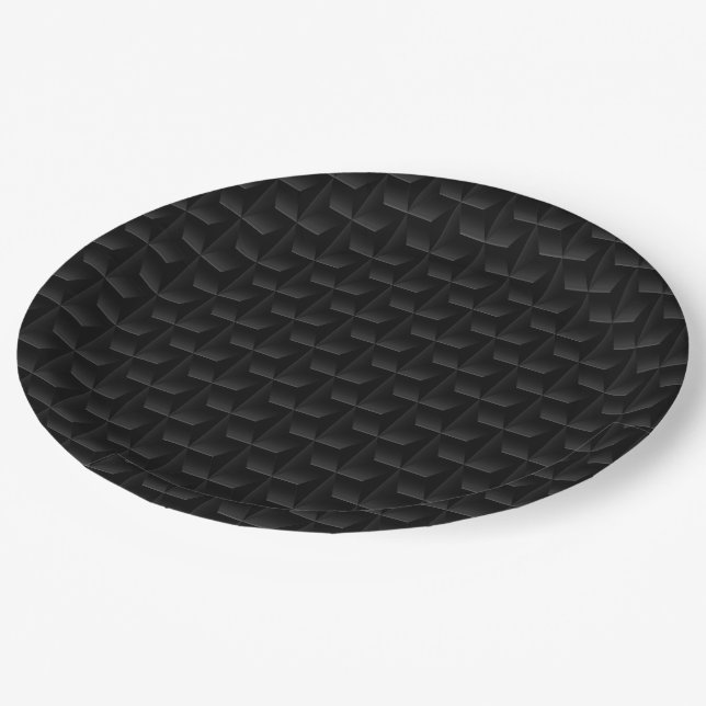 Plato De Papel Malla 3D negra (Angular)