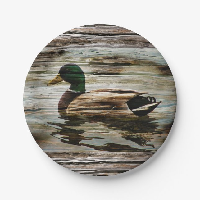 Plato De Papel Mallard Duck (Anverso)