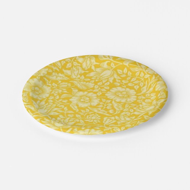 Plato De Papel Mallow amarillo (Angular)
