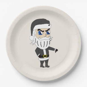 Plato De Papel malo santa claus