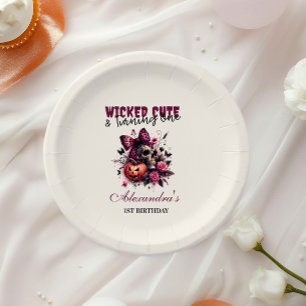 Plato De Papel Malvado y convertido en un Chica cumpleaños de Hal