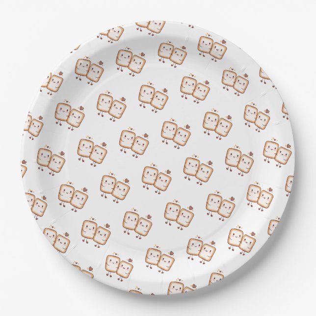 Plato De Papel Malvavisco Kawaii S'mores  (Anverso)