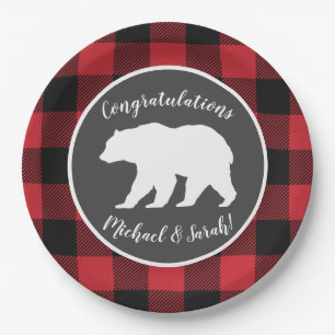 Plato De Papel Mama Bear Baby Shower Woodland Lodge