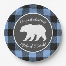 Mama Bear Baby Shower Woodland Lodge Boy Blue
