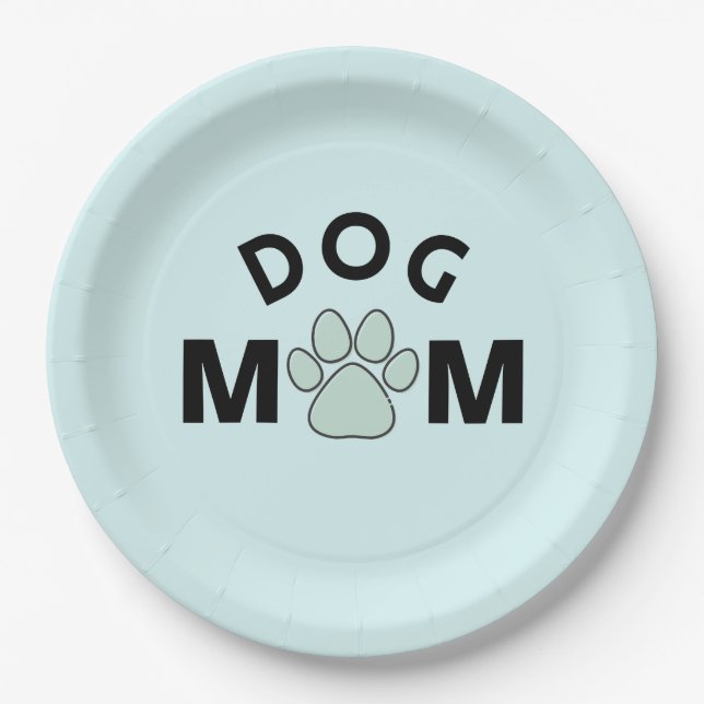 Plato De Papel Mamá de perro (Anverso)