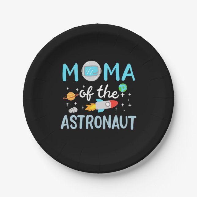 Plato De Papel Mamá Del Astronauta (Anverso)