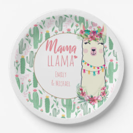 Plato De Papel Mama Llama Fiesta Beber Shower Partyware