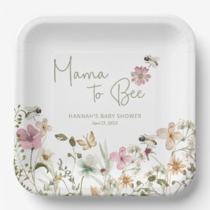 Plato De Papel Mamá se va a comprar Baby Shower