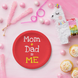 Plato De Papel Mamá y papá son yo