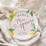 Plato De Papel Mamas de limón rosa chirrido principal napolas de<br><div class="desc">Máquinas de limón rosa de presión principal de ducha de bebé servilletas de papel Platos de juego disponibles.</div>