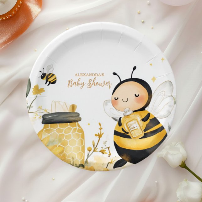 Plato De Papel Mami to bebe el Baby Shower floral (Subido por el creador)