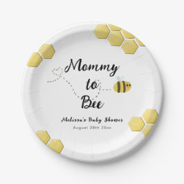 Plato De Papel Mami to bebe honeycomb Baby Shower